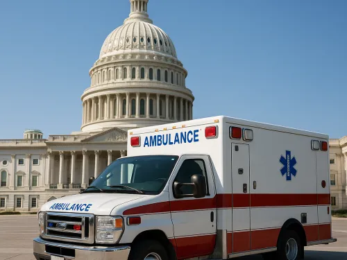 Ambulance at the Capitol Steps
